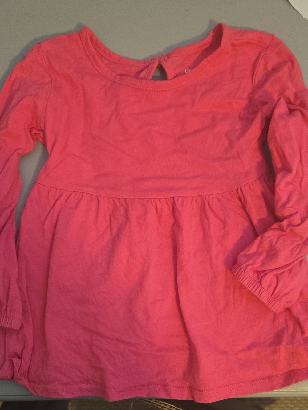 George Girls Long-Sleeve Pink Peplum Top
